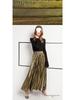 Plus Size High Waist Pleated Beach Skirt for Women - European & American Style