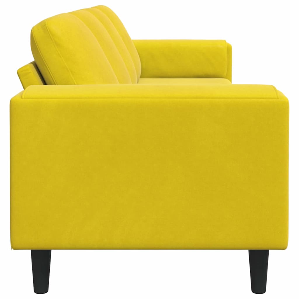 Living Room Sofa Yellow 250 x 77 x 76 cm