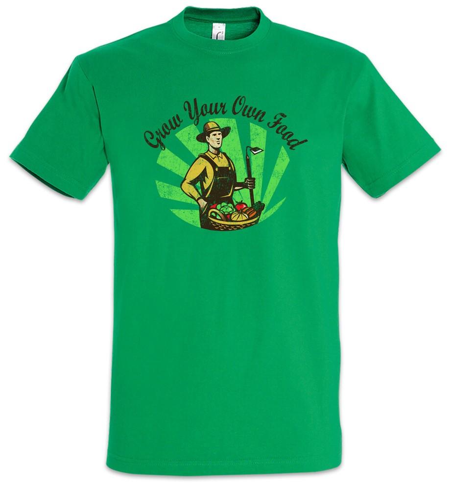 

Grow Your Own Food Mens T-Shirt Gardening Gardener Garden Satan Healing Vegan L