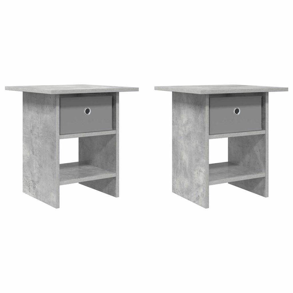 Nightstand 2 pcs Concrete Grey 41 x 40 x 45 cm Engineered Wood