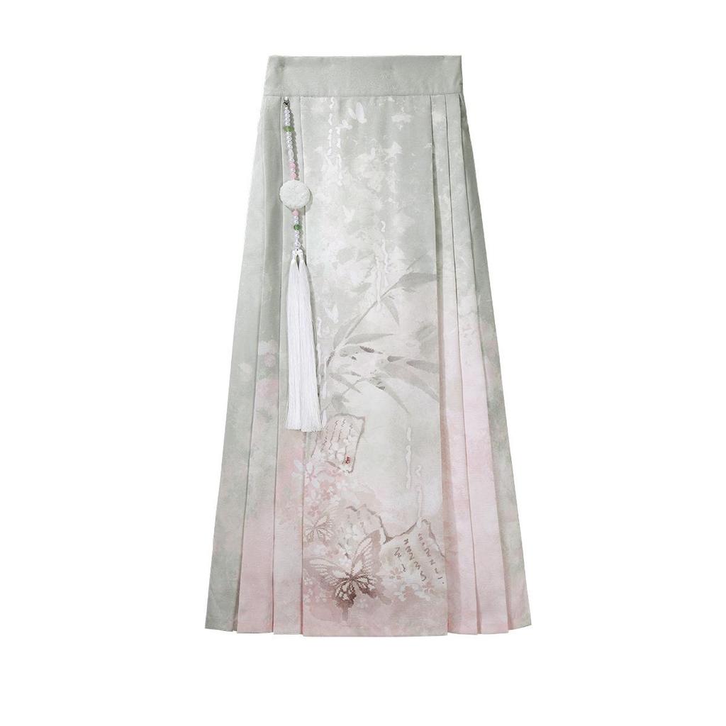 Yi Meng Ge Original Fairy Hanfu Women's Set: Chinese-Style Top & Skirt