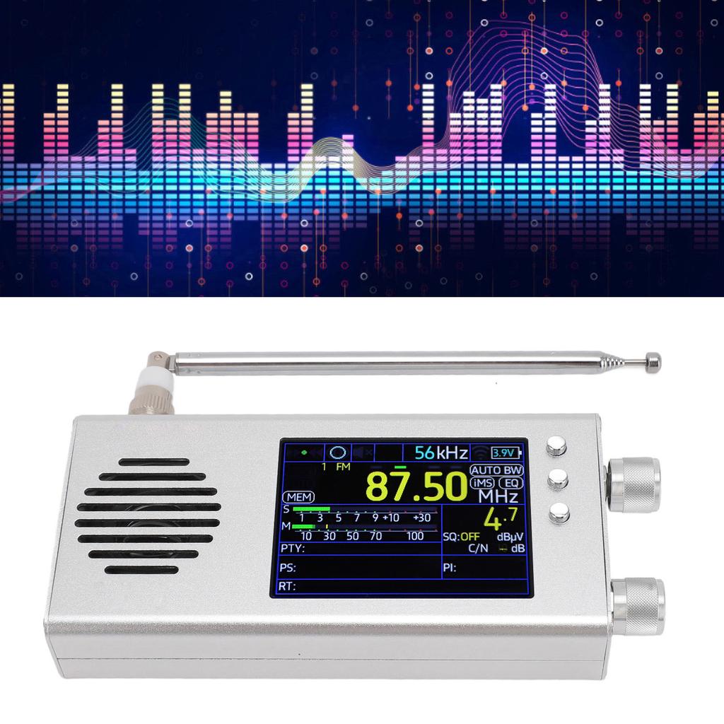 Portable SSB Shortwave Radio Receiver 3.2 Inch LCD Display Dual Stereo Speakers 5000MAH Battery AM FM SW CB VHF UHF     LW MW Full Band Radio Recei
