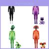 Poppy Playtime Halloween Jumpsuit Cosplay Kostüm Milchseide Polyester Für Kinder Rollenspiel