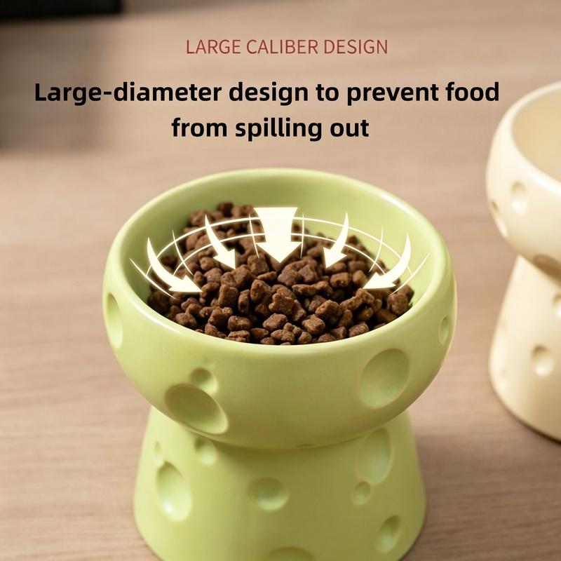 Pet Ceramic Bowl - Nordic High-Legged Ceramic Cat Food Bowl - Snack Tray - Specifically Designed for Kittens and Puppies