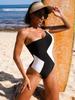 Sexy Leopard Swimwear One Pieces Swimsuit for Women 2022 High Waist Bikini Set Female Beach One Shoulder Swimming Bathing Suits