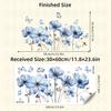 Fresh Blue Butterfly & Flower Wall Sticker Self-Adhesive Decal for Bedroom Living Room Entrance Home Decor