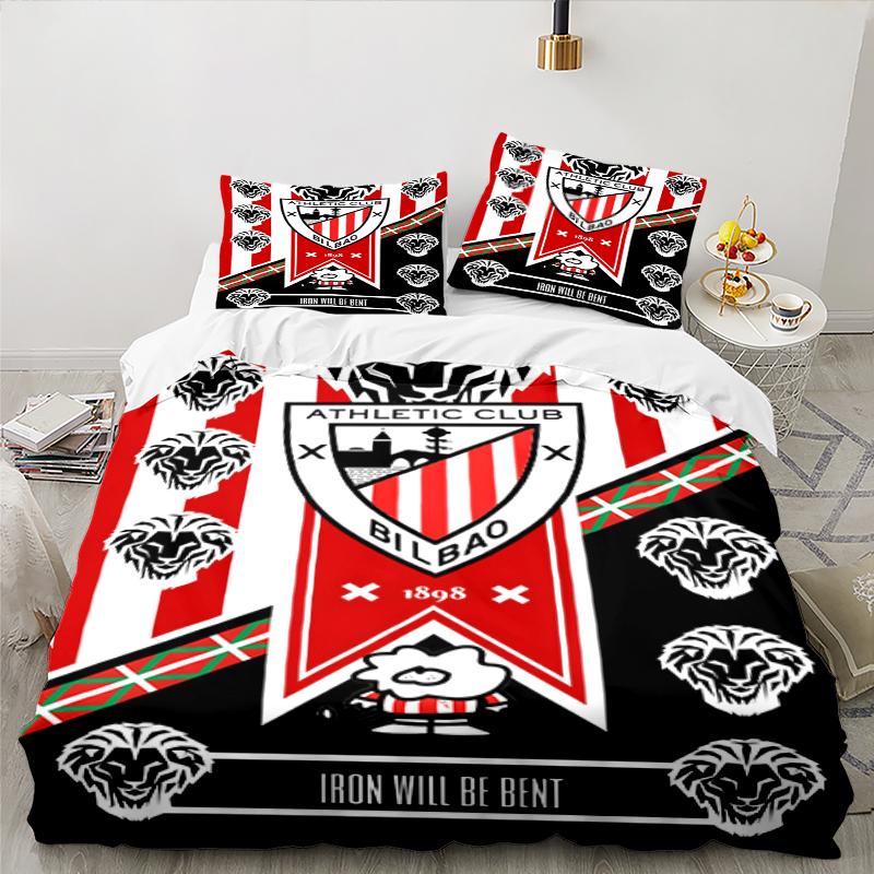 3PCS Football Athletic  Bedding set,Ideal for1pc Duvet Cover And 2pcs Pillowcases Perfect for Christmas gift,Ideal for Bedroom, Dormitory