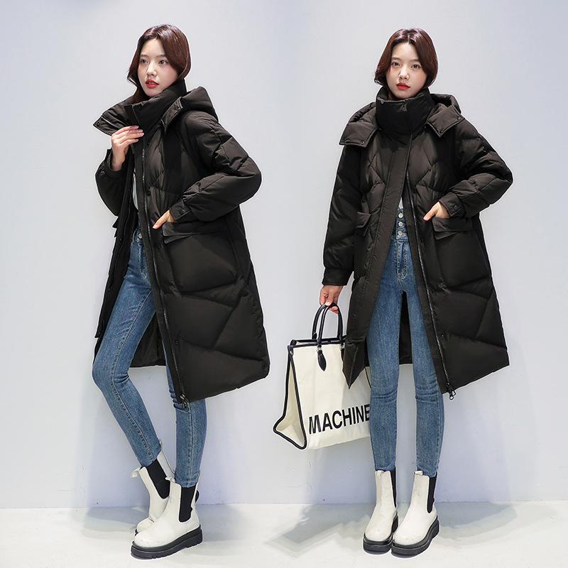 Off-season Mid-length Down-padded Jacket for Women, Korean Style Loose Cotton-padded Jacket, New Winter Coat, Thickened Warm-padded Jacket