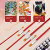 Oil Paint & Watercolor Brush Set with Red Nylon Handle for Industrial Use