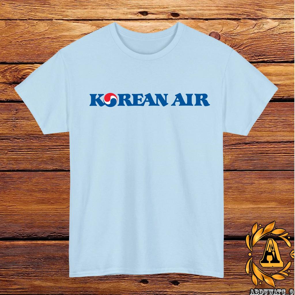 T-shirt con Logo Korean Air Nero/Grigio/Bianco/Blu Navy/Rosso/Azzurro S-5XL
