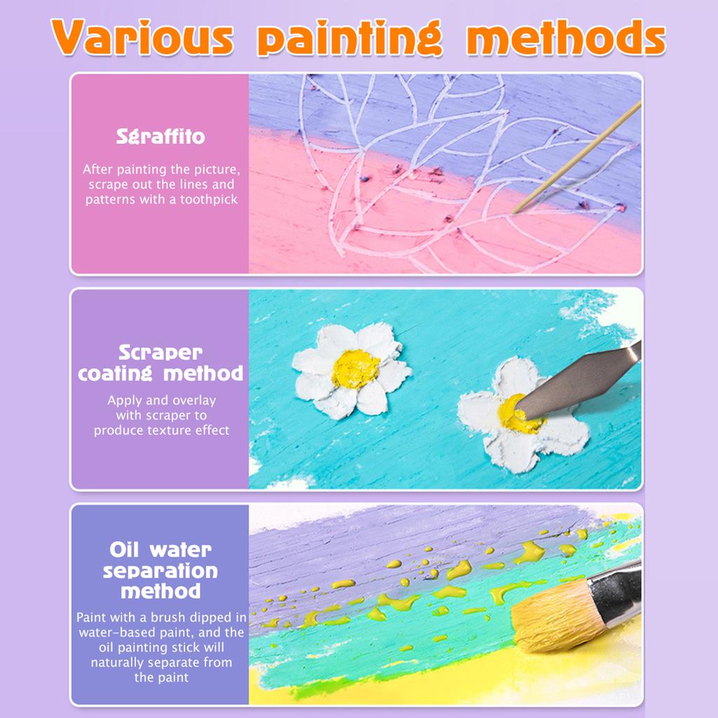 25/50Pcs Colorful Oil Pastels Professional Oil Drawing Stick for Painting and Coloring Soft Crayon Graffiti Pen School