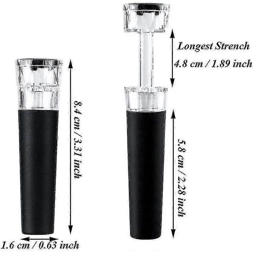 6 Pieces Wine Bottle Stopper, Silicone Wine Stoppers, Vacuum Wine Stoppers, - Pjun