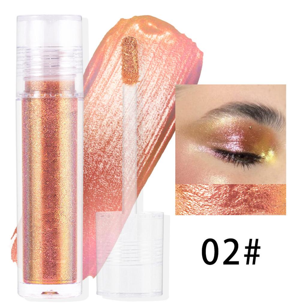 Holographic Liquid Eyeshadow Set Shimmer Metallic Glitter Makeup Creamy Cream Eyeshadow Stick Waterproof Long Lasting Highly Pigmented