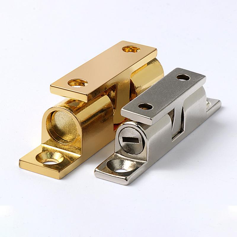 1 Set Door Lock Door Touch Latch Cabinets Interlock Switch Chassis Cabinet Spring Ball Locker Adjustable Brass Door Buckle