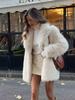Women's Winter Lambswool Thick Cardigan Coat - New Fur Series