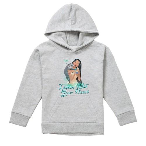 Pocahontas Childrens/Kids Listen With Your Heart Heather Hoodie