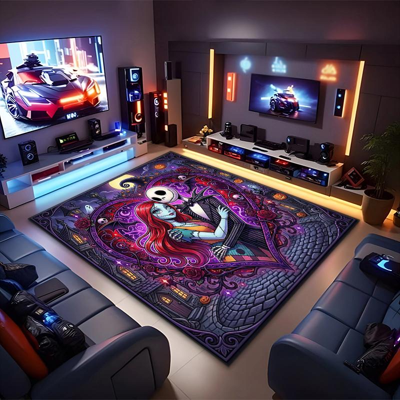 1PC The Nightmare Before Christmas Rug - Home Decoration Carpet For Living Room Bedroom Flooring Computer Chair Area Rug