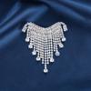 SKEDS Exquisite Full Crystal Luxury Heart Tassel Brooches Pins For Women Lady Suit Office Shiny Design Rhinestone Badges Pin