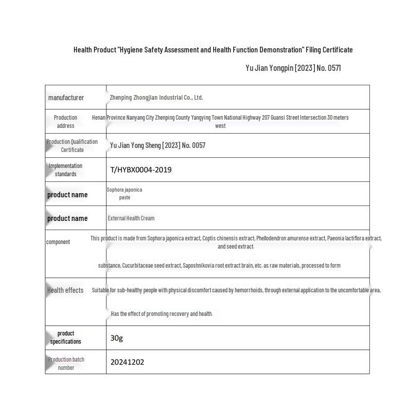 Baijiakang Herbal Hemorrhoid Relief Paste