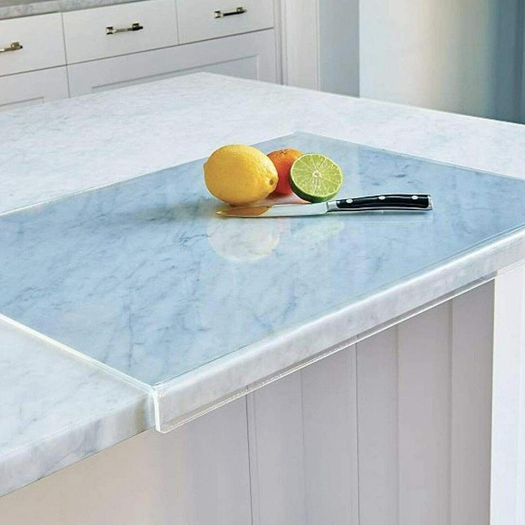 Transparent Cutting Board with Edges Countertop Protector Acrylic for Household