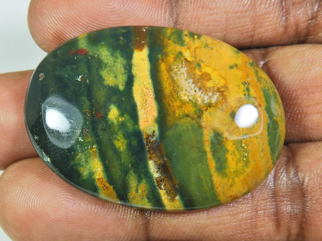 74Cts. Affrican Red Bloodstone Oval Cabochon Natural Loose Gemstone 30X43MM ET-21