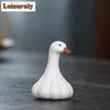 Yixing Purple Sand Little Garlic Goose Tea Pet Ancient Tea Games Tea Figurine Play Toys Tea Statue Ornaments Tableware Supplies