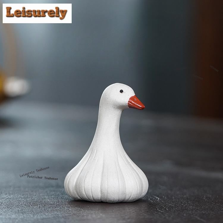 Yixing Purple Sand Little Garlic Goose Tea Pet Ancient Tea Games Tea Figurine Play Toys Tea Statue Ornaments Tableware Supplies