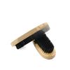 Hog Bristle Shoe Polish Brush with Solid Wood Handle - Soft Bristles for Cleaning and Polishing