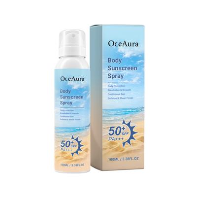 OCEAURA Venkovní ochranný sprej Jemná mlha Lehký Nemastný Letní pleť Šetrná ochrana Přenosný 150 ml