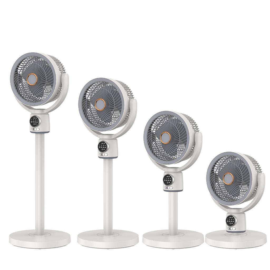 Circulation Floor Fan with Night Light Desktop Fan with Detachable Rod 5 Wind Speeds   3H/6H/9H Timer Auto Oscillation Remote Control