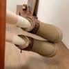 Lucyever Leopard Print Faux Suede Snow Boots Women Anti Slip Thicken Plush Winter Botas Mujer Platform Warm Ankle Boots Woman