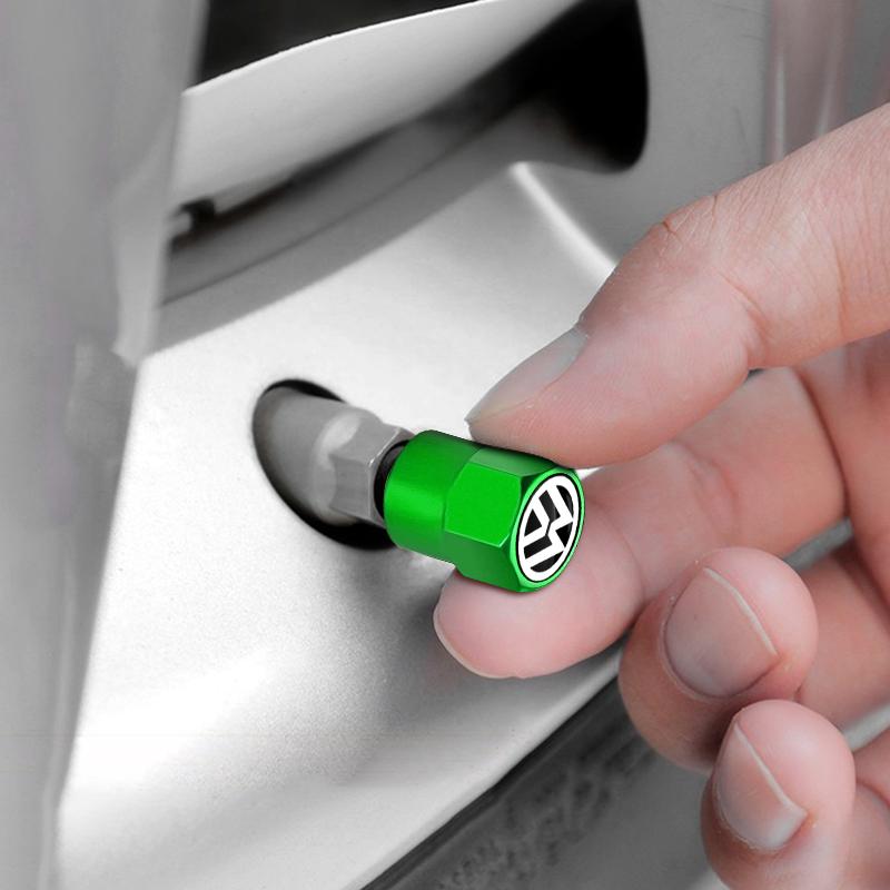 Car tire valve stem cap, valve nozzle valve cap For For Volkswagen VW GOLF POLO PASSAT TIGUAN TOURAN TOUAREG JETTA GTI Scirocco CC