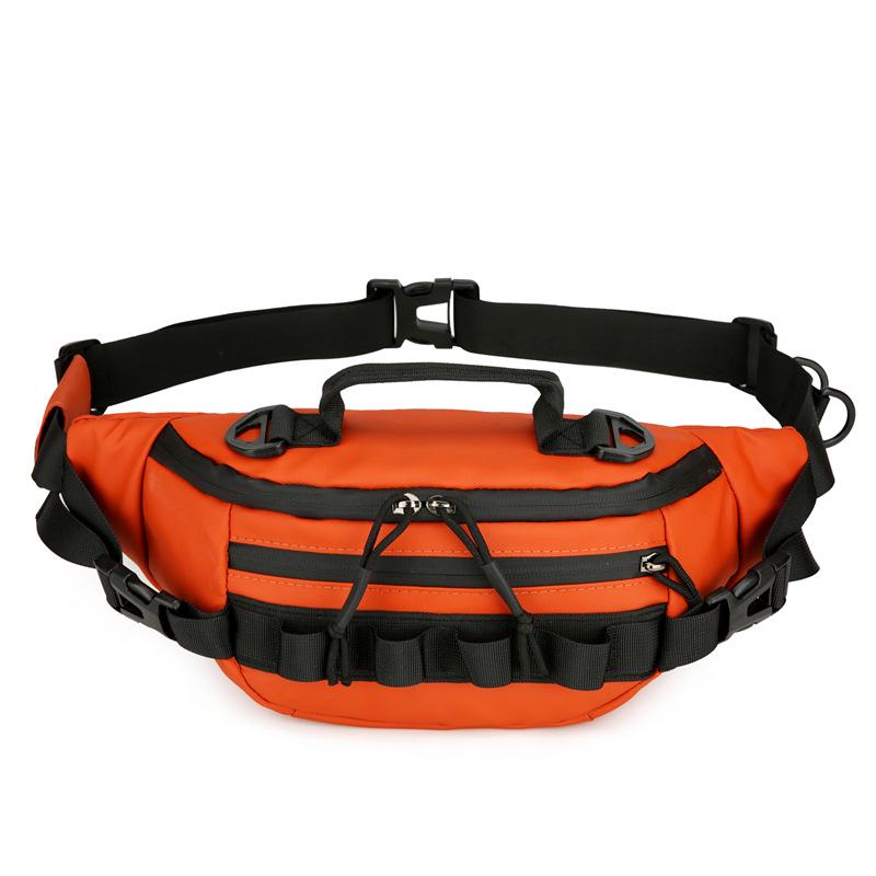 

Мужская многофункциональная уличная походная нагрудная и поясная сумка - фитнес-спорт кроссбоди оранжевый