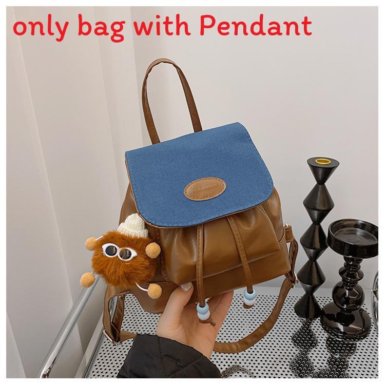 Retro Adorable Jeans Student Mini Backpack Pu Casual For School