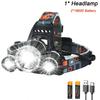 Portable Super Bright Led Headlamp Use 18650 Battery Rechargeable Head Flashlight Outdoor Camping Fishing Hunting Headlight