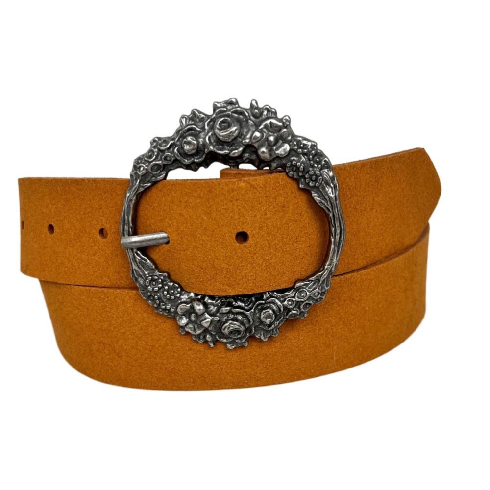 

Zinc Zinc Alloy Microfiber Belt Flower Jeans Waistband Retro Bohemian Belt Daily серебряный/коричневый