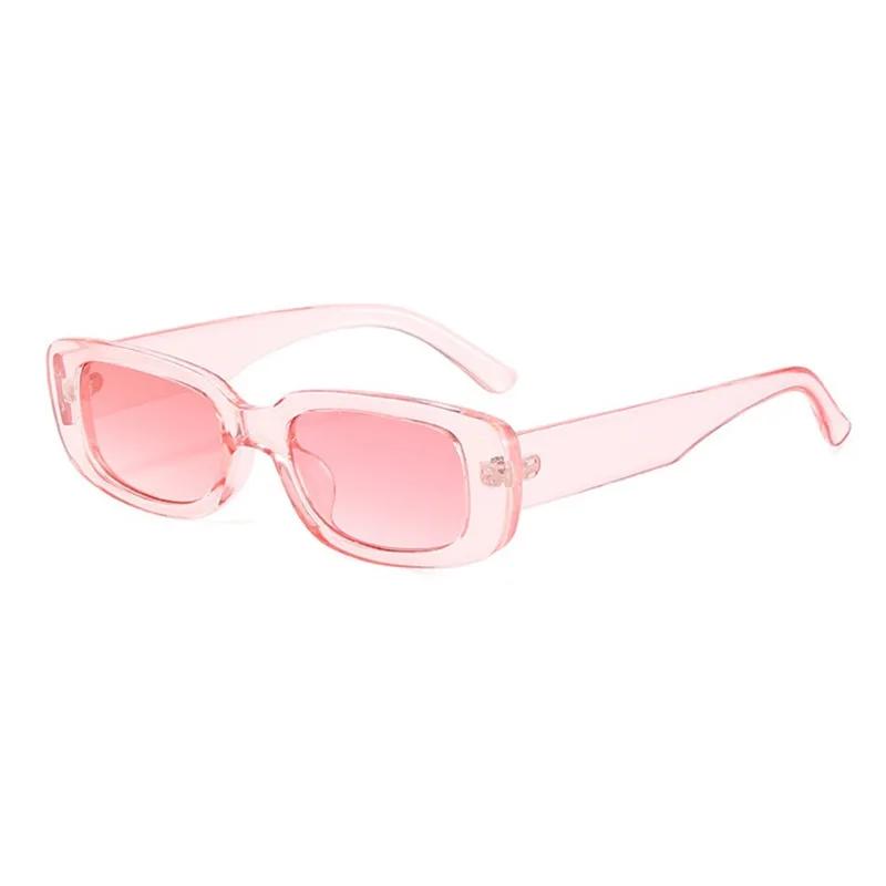 Vintage Black Square Sunglasses for Woman Luxury Brand Small Rectangle Sun Glasses Female Gradient Clear Mirror Oculos De Sol