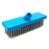Stainless Steel Floor Brush with Long Handle Heavy Duty Floor Scrubber Ergonomic Angle Wire Cleaning Brush