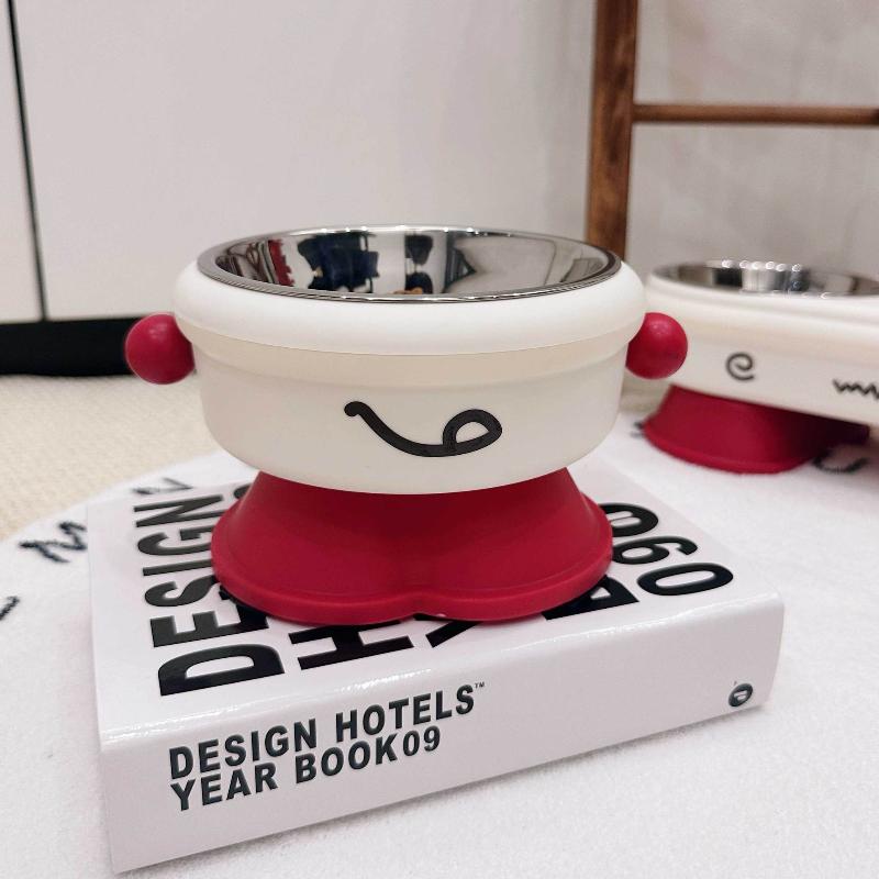 

Миска для домашних животных на высокой ножке, защита шеи, миска для кормления и воды для кошек и собак, высокая, противоскользящая и анти- из нержавеющей стали