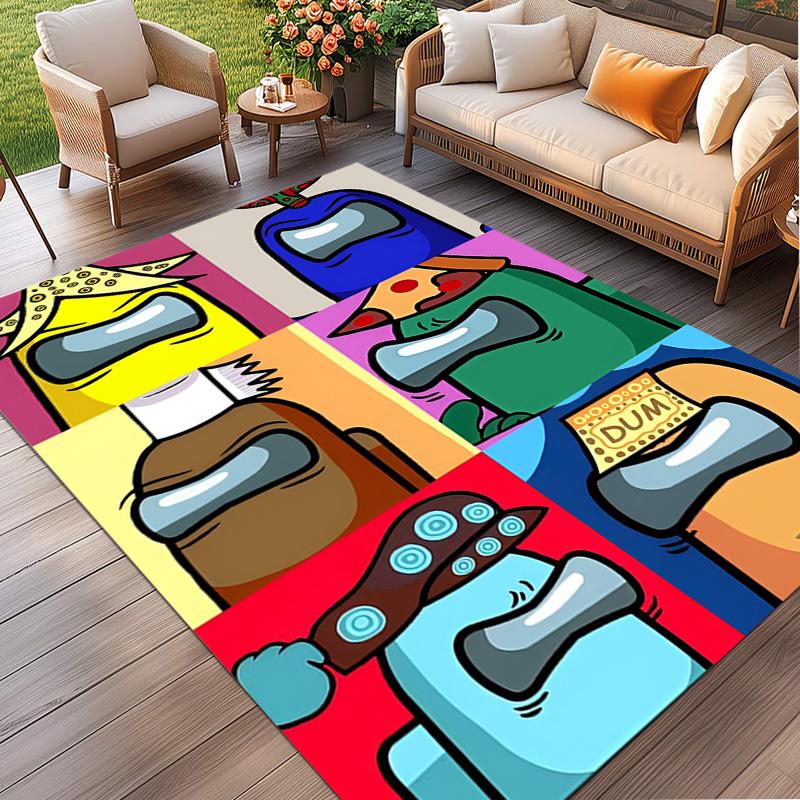 Among Us Print Rug, Washable Floor Carpet, For Entryway Dorm Laundry Room Office Study, Home Decor Birthday Christmas Gift