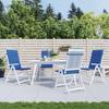 VidaXL Garden Chair Cushions High Back Set of 4 Royal Blue 314117