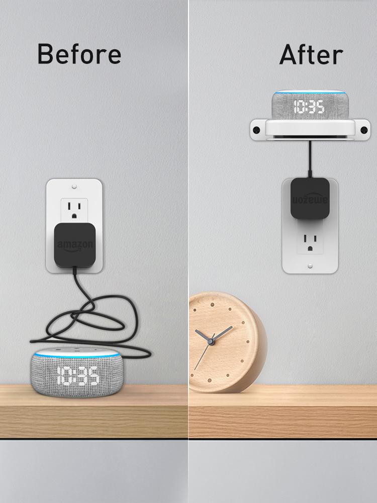 1/2pcs Speaker Wall Mount Stand for  Echo Dot Smart Speaker Outlet Holder for Echo Spot Soundbar Bracket