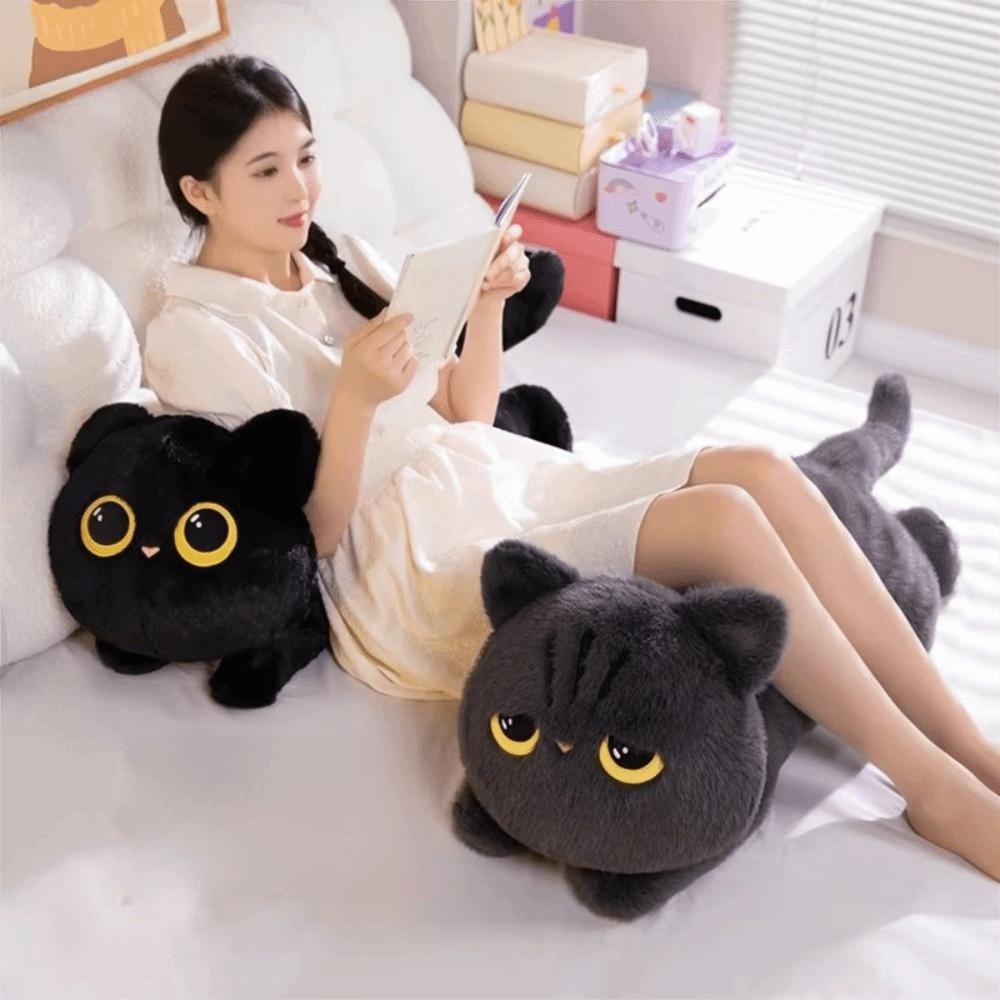 Ins Style Black Cat Plush Toy Super Soft Cat Stuffed Toy Cat Plush Doll Birthday Gifts