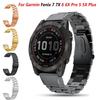 Metal 20 22 26mm Smart Watch Strap For Garmin Fenix 7S 7 7X 6S 6 6X Pro 5S 5 5XPlus 3HR Epix Mk1 935 Band Quick Release Bracelet
