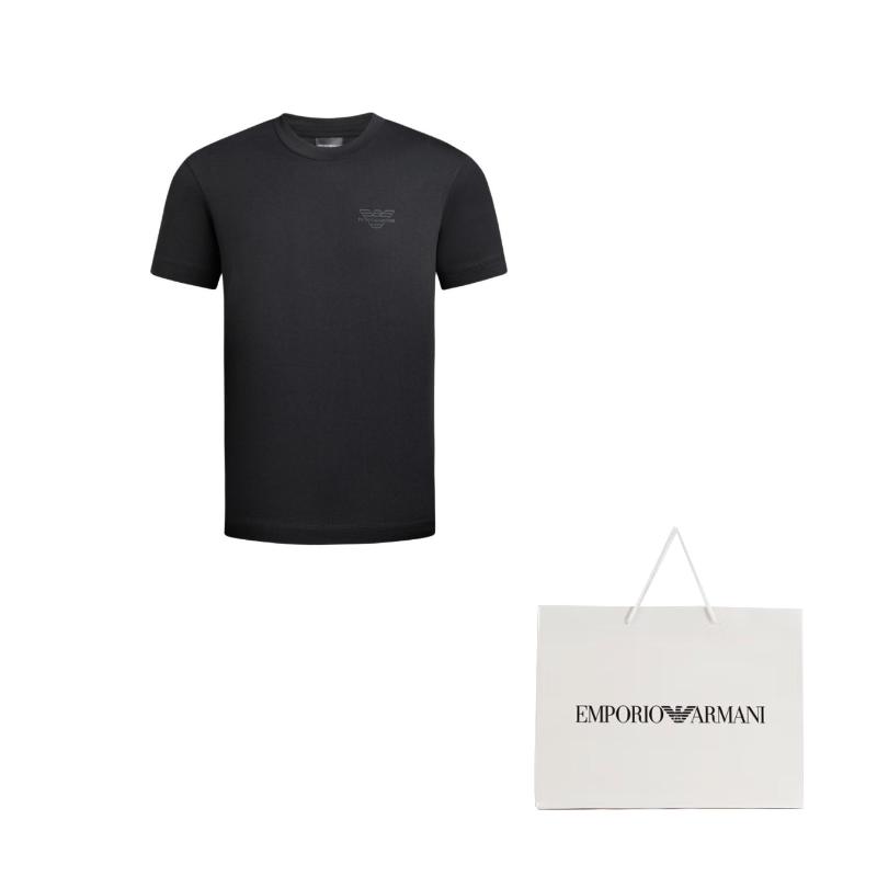 EMPORIO ARMANI SS24 T Shirt Men's Black 3D1TH3-1JOCZ-0052