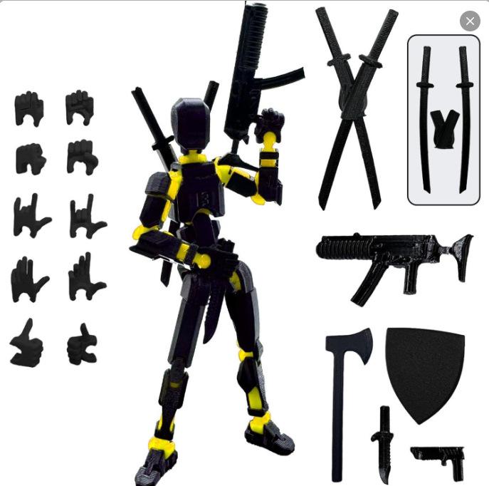 Dummy 13 Action Figure Assemble Well Titan Multi-articular Robot 3D Printer Movable Stress Relief Decompression Birthday Gift