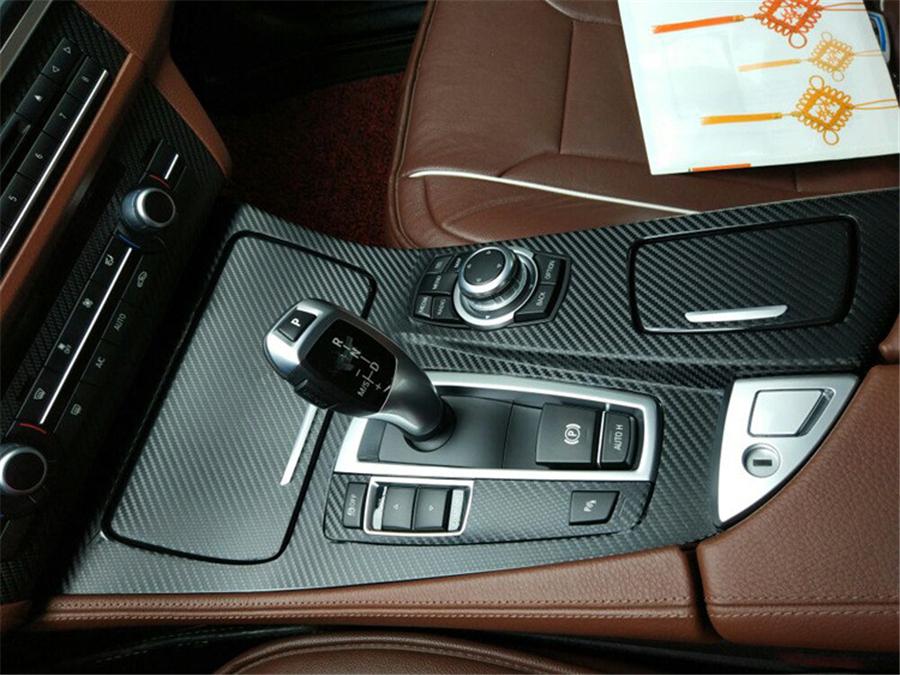Pro 2011-2017 BMW řady 5 F10 F18 Interiér DIY Ozdobné samolepky Styl uhlíkových vláken
