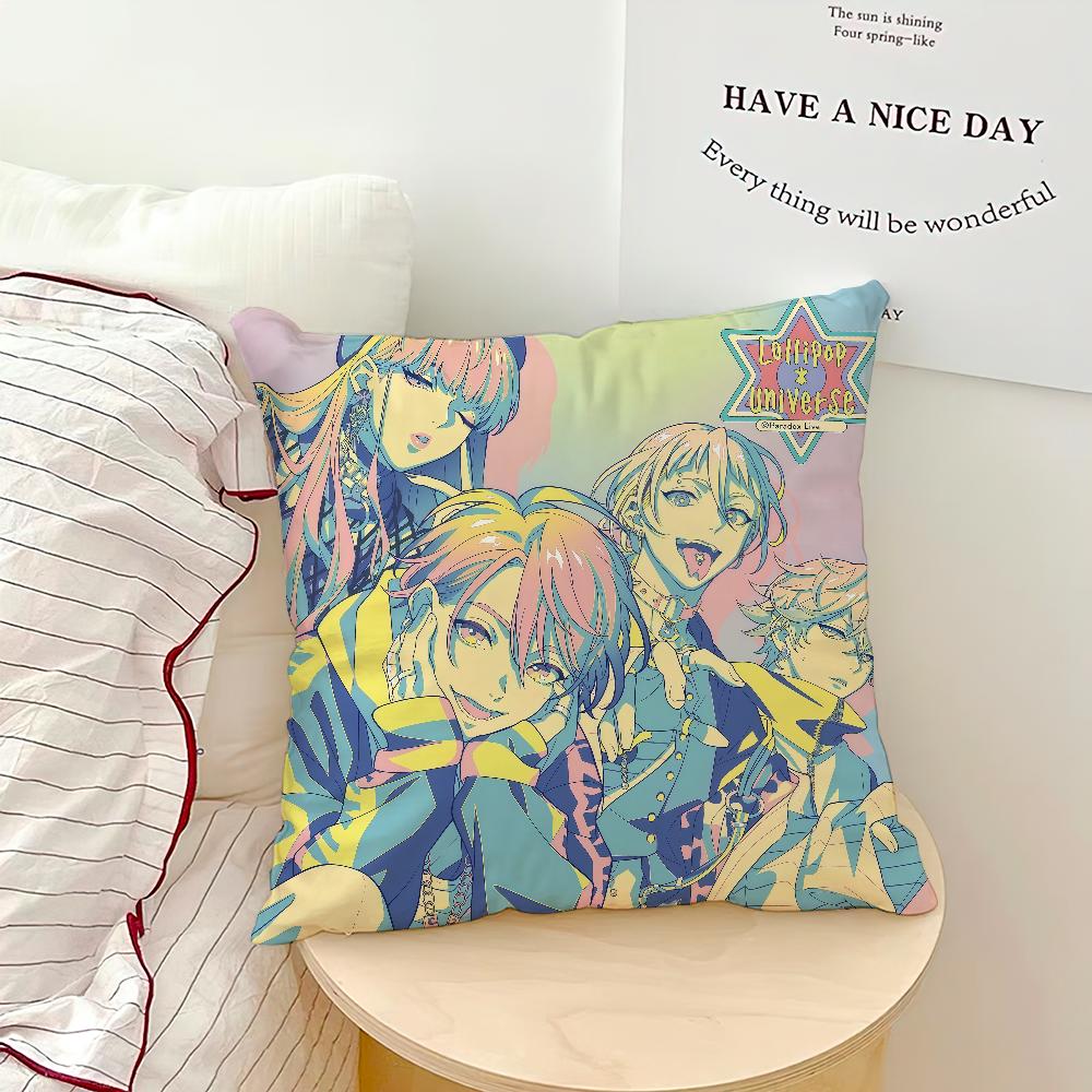 Anime P-Paradox Live Yatonokami Kanata Comfortable Soft Pillow Case for Sofa Living Room Home Office Decor Protective Covers