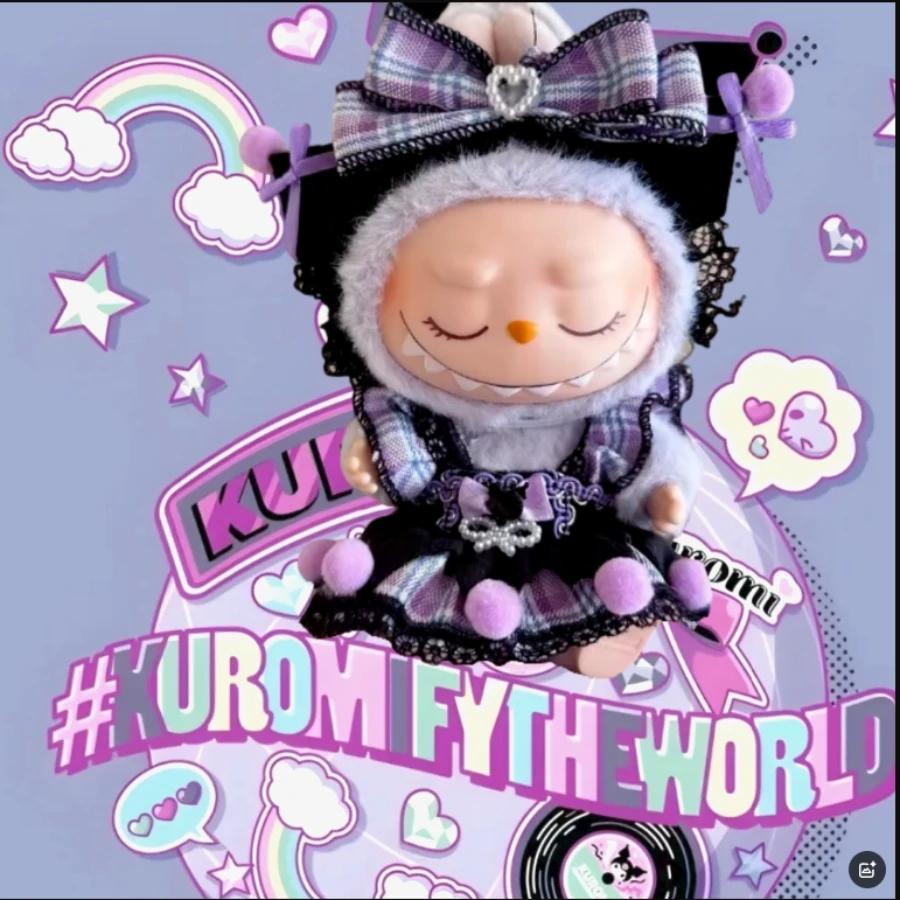 

Одежда для куклы Лабубу 17 см Одежда из ткани Лабубу Одежда Кукла-сюрприз Комплект юбки Милое платье Игрушки для переодевания no dolls