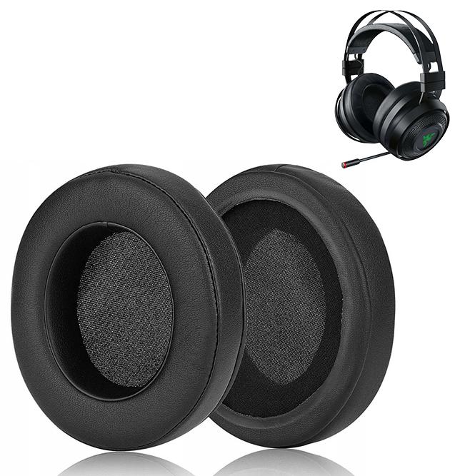 Ohrpolster Schwämme für RAZER Nari Ultimate Wireless 7.1 Kraken Kitty Nari Schwarz